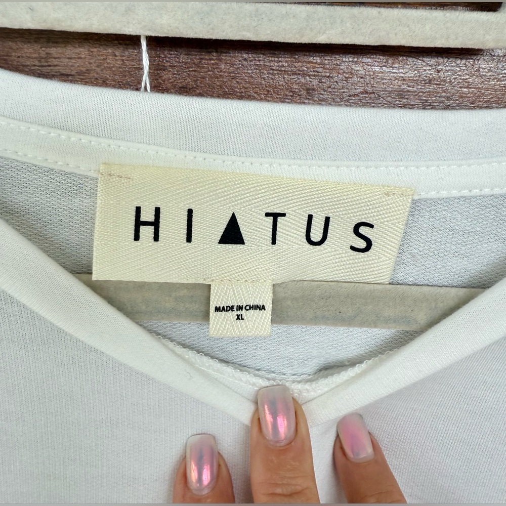 Hiatus Brand White Short Sleeve T-shirt With “Always Shine” On Front. Sz XL. EUC - Picture 3 of 11